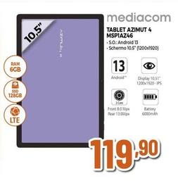 Offerta per Mediacom - Tablet Azimut 4 MSP1AZ46 a 119,9€ in Pancani