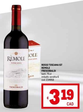 Offerta per Vino rosso a 3,19€ in Metro