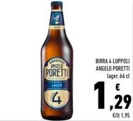 Offerta per Angelo Poretti - Birra 4 Luppoli a 1,29€ in Conad