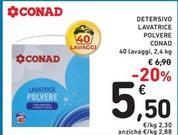 Offerta per Conad - Detersivo Lavatrice Polvere a 5,5€ in Spazio Conad