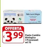Offerta per I Provenzali - Pasta Cambio Biologica a 3,99€ in Carrefour Market