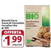 Offerta per Carrefour - Biscotti Farro Gocce Di Cioccolato Bio a 1,99€ in Carrefour Market