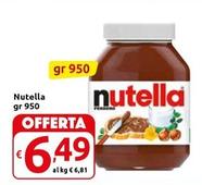 Offerta per  Nutella - Gr 950  a 6,49€ in Carrefour Market