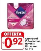 Offerta per  Nuvenia - Assorbenti V-Protection Ultra+ Con Ali X10  a 0,92€ in Carrefour Market