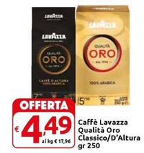 Offerta per  Lavazza - Caffè Qualità Oro Classico/D'Altura  a 4,49€ in Carrefour Express