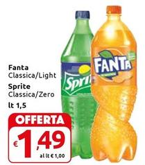 Offerta per  Fanta/Sprite - Classica/Light/Zero  a 1,49€ in Carrefour Express