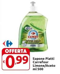 Offerta per  Carrefour - Sapone Piatti Limone/Aceto  a 0,99€ in Carrefour Express