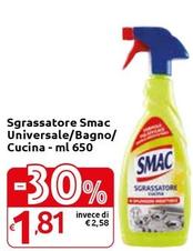 Offerta per  Smac - Sgrassatore Universale/Bagno/Cucina a 1,81€ in Carrefour Express