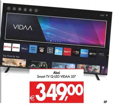 Offerta per Akai - Smart Tv Q Led Vidaa 55" a 349€ in Decò