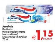 Offerta per Aquafresh - Dentifricio Tripla Protezione Menta Fresca-Delicata a 1,15€ in Decò