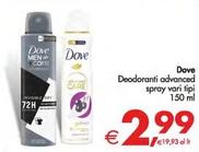 Offerta per Dove - Deodoranti Advanced Spray a 2,99€ in Decò