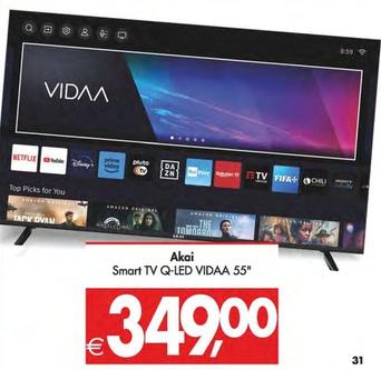 Offerta per Akai - Smart Tv Q-Led Vidaa 55" a 349€ in Decò