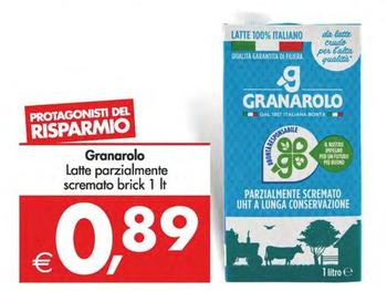 Offerta per Granarolo - Latte Parzialmente Scremato Brick a 0,89€ in Decò