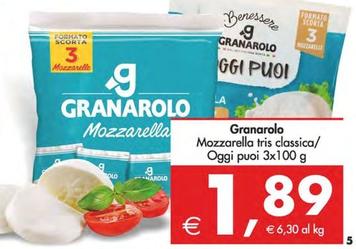 Offerta per Granarolo - Mozzarella Tris Classica a 1,89€ in Decò