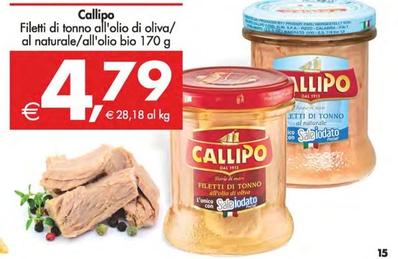 Offerta per Callipo - Filetti Di Tonno All'Olio Di Oliva a 4,79€ in Decò