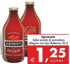 Offerta per Agromonte - Salsa Pronta Di Pomodoro Ciliegino a 1,25€ in Decò
