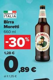 Offerta per  Moretti - Birra a 0,89€ in Carrefour Ipermercati