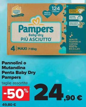 Offerta per  Pampers - Pannolini O Mutandina Penta Baby Dry  a 24,9€ in Carrefour Ipermercati