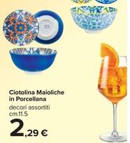 Offerta per Ciotolina Maioliche In Porcellana a 2,29€ in Carrefour Ipermercati