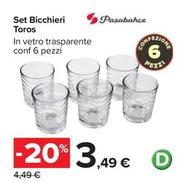 Offerta per Set Bicchieri Toros a 3,49€ in Carrefour Ipermercati