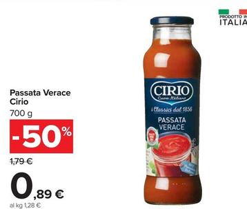 Offerta per  Cirio - Passata Verace  a 0,89€ in Carrefour Ipermercati