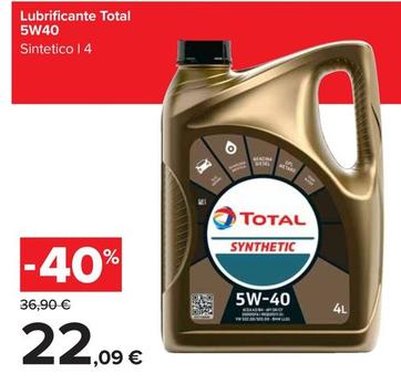 Offerta per Total - Lubrificante 5W40 a 22,09€ in Carrefour Ipermercati
