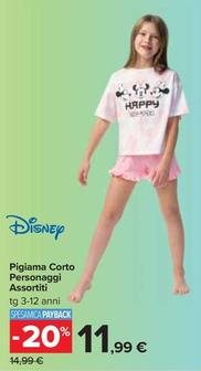 Offerta per Disney - Pigiama Corto Personaggi a 11,99€ in Carrefour Ipermercati