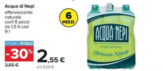 Offerta per Acqua Di Nepi - Effervescente Naturale a 2,55€ in Carrefour Ipermercati