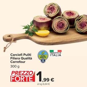 Offerta per  Carrefour - Carciofi Puliti Filiera Qualità  a 1,99€ in Carrefour Market