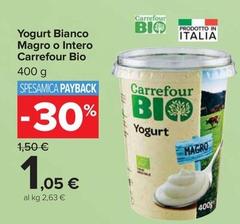 Offerta per  Carrefour - Yogurt Bianco Magro O Intero Bio  a 1,05€ in Carrefour Market