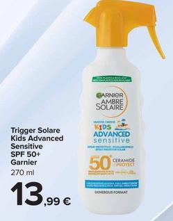Offerta per Garnier - Trigger Solare Kids Advanced Sensitive SPF 50+ a 13,99€ in Carrefour Market