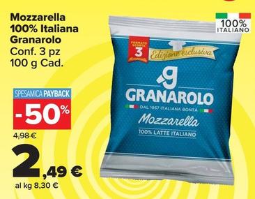 Offerta per  Granarolo - Mozzarella 100% Italiana  a 2,49€ in Carrefour Market