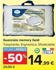 Offerta per  Guanciale Memory Gold  a 14,99€ in Carrefour Market
