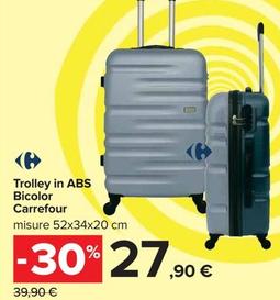 Offerta per  Carrefour - Trollèy In Abs Bicolor  a 27,9€ in Carrefour Market