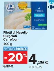 Offerta per  Carrefour - Filetti Di Nasello Surgelati  a 4,29€ in Carrefour Market