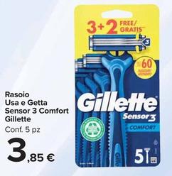 Offerta per  Gillette - Rasoio Usa E Getta Sensor 3 Comfort  a 3,85€ in Carrefour Market
