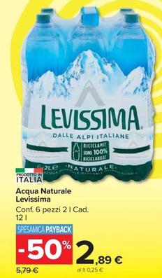 Offerta per  Levissima - Acqua Naturale  a 2,89€ in Carrefour Market