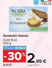 Offerta per Valsoia - Sandwich a 2,99€ in Carrefour Market
