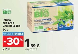Offerta per  Carrefour - Infuso Alle Erbe Bio  a 1,59€ in Carrefour Market