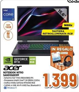 Offerta per Acer - Notebook Nitro 5AN5155891PP  a 1399€ in Expert