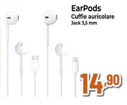 Offerta per Apple - Earpods Cuffie Auricolare Jack 3,5 Mm a 14,9€ in Expert