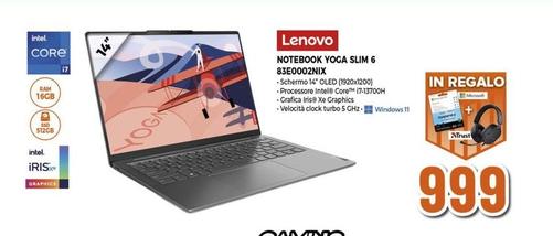 Offerta per Lenovo - Notebook Yoga Slim 6 83E0002NIX  a 999€ in Expert