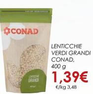Offerta per Conad - Lenticchie Verdi Grandi a 1,39€ in Conad