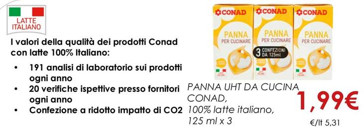 Offerta per Conad - Panna Uht Da Cucina a 1,99€ in Conad City