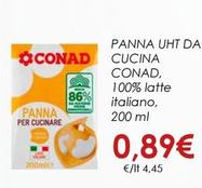 Offerta per Conad - Panna Uht Da Cucina a 0,89€ in Conad City