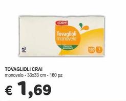 Offerta per Crai - Tovaglioli a 1,69€ in Crai