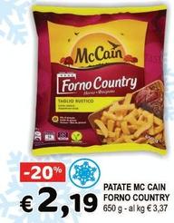Offerta per Mccain - Patate Forno Country a 2,19€ in Crai