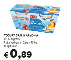 Offerta per Yogurt magro a 0,89€ in Crai