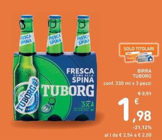 Offerta per Tuborg - Birra a 1,98€ in Spazio Conad