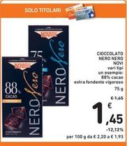 Offerta per Novi - Cioccolato Nero Nero a 1,45€ in Spazio Conad